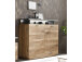 Kommode >Klaus< in Flagstaff dunkel - 120x102x38cm (BxHxT)