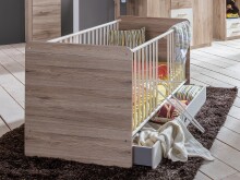 Babybett >Canton< in San Remo Eiche - 80x85x143cm...