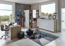 Schreibtisch >Canton< in San Remo Eiche - 140x72x70cm (BxHxT)