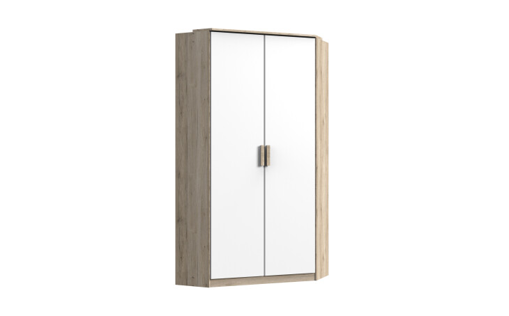 Eckkleiderschrank >Canton< in San Remo Eiche - 95x199x95cm (BxHxT)