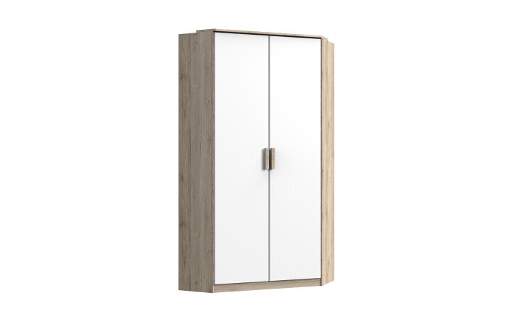 Eckkleiderschrank >Canton< in San Remo Eiche - 95x199x95cm (BxHxT)