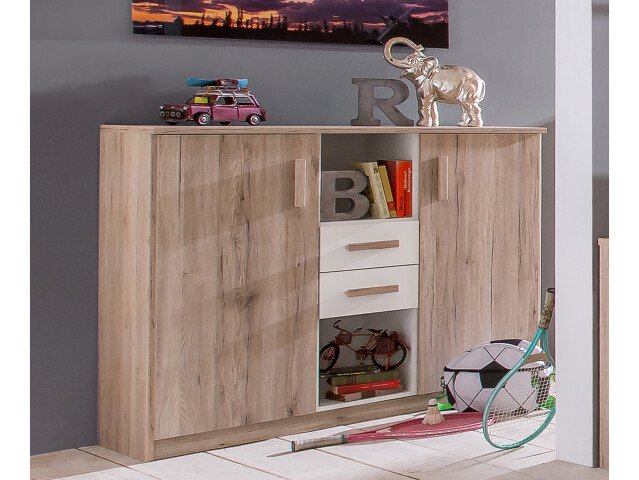 Kommode >Canton< in San Remo Eiche - 122x105x40cm (BxHxT)