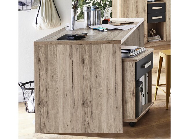 Schreibtisch >Canton< in San Remo Eiche - 140x72x70cm (BxHxT)