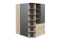 Eckkleiderschrank >Canton< in San Remo Eiche - 124x199x148cm (BxHxT)