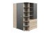 Eckkleiderschrank >Canton< in San Remo Eiche - 124x199x148cm (BxHxT)