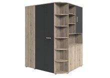 Eckkleiderschrank >Canton< in San Remo Eiche -...