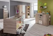 Babyzimmer-Komplettset >Canton< (9-teilig) in San...