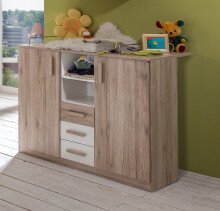 Babyzimmer-Komplettset >Canton< (9-teilig) in San Remo Eiche