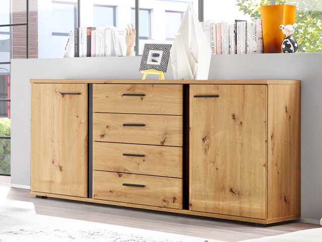 Sideboard >Kendall< in Artisan Eiche - 170x84x40cm (BxHxT)