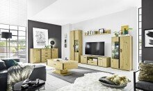 Wohnwand >Kendall< in Artisan Eiche - 340x196x40cm (BxHxT)