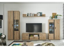 Wohnwand >Kendall< in Artisan Eiche - 340x196x40cm...