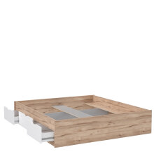 Bett >Vancouver< in Plankeneiche - 190,5x43x204,9cm (BxHxT)