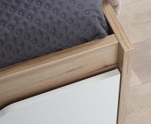 Bett >Vancouver< in Plankeneiche - 190,5x43x204,9cm (BxHxT)