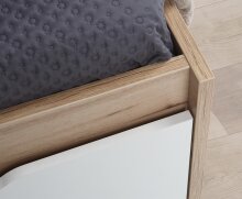 Bett >Vancouver< in Plankeneiche - 190,5x43x204,9cm (BxHxT)