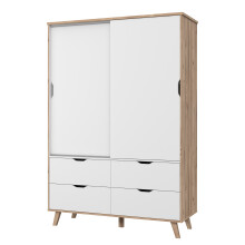 Drehtürenschrank >Vancouver< in Plankeneiche -...