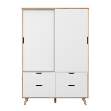 Drehtürenschrank >Vancouver< in Plankeneiche - 139,4x201,5x52,7cm (BxHxT)