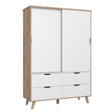 Drehtürenschrank >Vancouver< in Plankeneiche - 139,4x201,5x52,7cm (BxHxT)