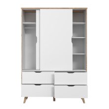 Drehtürenschrank >Vancouver< in Plankeneiche - 139,4x201,5x52,7cm (BxHxT)