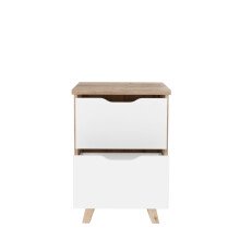 Nachtkommode >Vancouver< in Plankeneiche - 45x63,9x42cm (BxHxT)