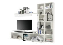 Wohnwand >Fort Dogde< in Weiß - 272x205x40cm (BxHxT)