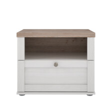 Nachtkommode >Indianapolis< in Schneeeiche - 55,4x45x34,4cm (BxHxT)
