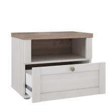 Nachtkommode >Indianapolis< in Schneeeiche - 55,4x45x34,4cm (BxHxT)