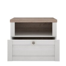 Nachtkommode >Indianapolis< in Schneeeiche - 55,4x45x34,4cm (BxHxT)