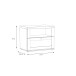 Nachtkommode >Indianapolis< in Schneeeiche - 55,4x45x34,4cm (BxHxT)