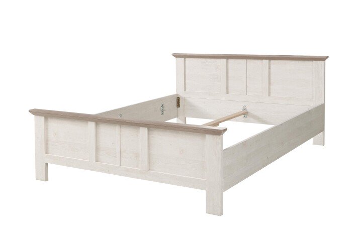 Bett >Indianapolis< in Schneeeiche - 193x95,2x210,4cm (BxHxT)