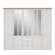 Kleiderschrank >Indianapolis< in Schneeeiche - 254,4x216,6x62,1cm (BxHxT)