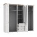 Kleiderschrank >Indianapolis< in Schneeeiche - 254,4x216,6x62,1cm (BxHxT)