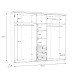 Kleiderschrank >Indianapolis< in Schneeeiche - 254,4x216,6x62,1cm (BxHxT)