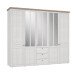 Kleiderschrank >Indianapolis< in Schneeeiche - 254,4x216,6x62,1cm (BxHxT)