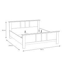 Schlafzimmer-Set >Indianapolis< (4-teilig) in Schneeeiche