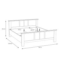Schlafzimmer-Set >Indianapolis< (4-teilig) in Schneeeiche