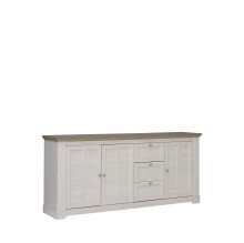 Sideboard >Indianapolis< in Schneeeiche - 204,7x92,5x44,3cm (BxHxT)