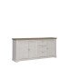 Sideboard >Indianapolis< in Schneeeiche - 204,7x92,5x44,3cm (BxHxT)