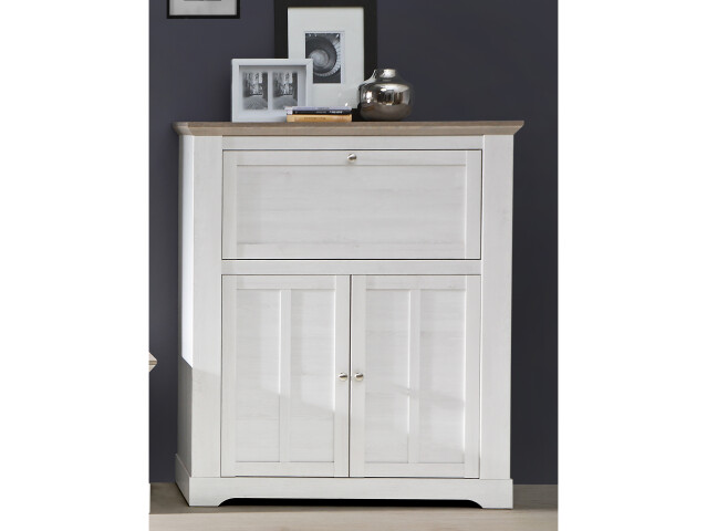Highboard >Indianapolis< in Schneeeiche - 115,3x136,1x44,3cm (BxHxT)