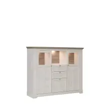 Highboard >Indianapolis< in Schneeeiche -...