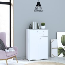 Kommode >Tembi< in Weiß - 73,7x111,1x34,8cm...