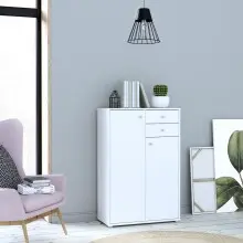 Kommode >Tembi< in Weiß - 73,7x111,1x34,8cm...