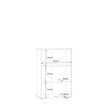 Kommode >Tembi< in Weiß - 73,7x111,1x34,8cm (BxHxT)