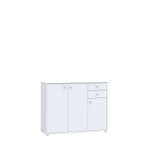Kommode >Tembi< in Weiß - 108,8x85,5x34,8cm...