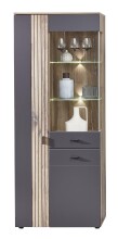 Vitrine >Lydias< in Flagstaff Oak Umbria - 80x202x38cm (BxHxT)