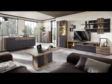 Vitrine >Lydias< in Flagstaff Oak Umbria - 80x202x38cm (BxHxT)