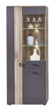 Vitrine >Lydias< in Flagstaff Oak Umbria - 80x202x38cm (BxHxT)