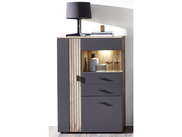 Vitrine >Lydias< in Flagstaff Oak Umbria - 87x129x38cm (BxHxT)