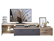TV-Board >Lydias< in Flagstaff Oak Umbria - 239x52x44cm (BxHxT)