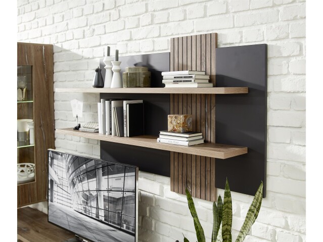 Wandregal >Lydias< in Flagstaff Oak Umbria - 150x88x22cm (BxHxT)
