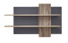 Wandregal >Lydias< in Flagstaff Oak Umbria - 150x88x22cm (BxHxT)
